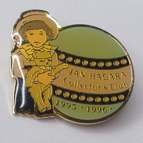 Jan Hagara Collectors Club Pin 1995-1996 Cloisonné Vintage Lapel Brooch - Picture 5 of 5